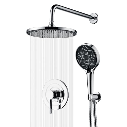 SUMERAIN Shower System with Rough-in Valve and 10 inch Rainfall Shower Head