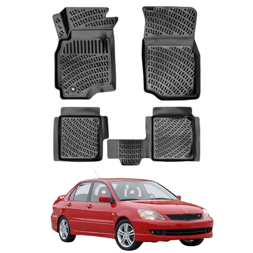 Floor Mats for Mitsubishi Lancer 2002-2007 Front & Rear Car Mat Set, Black