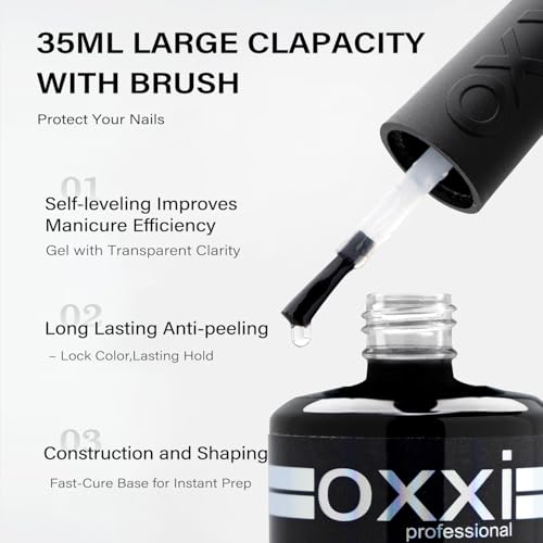 OXXI Professional Base y Top Coat Gel de Uñas 35ml x2 miniatura 3