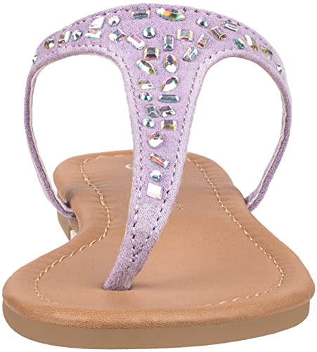Image of CLOVERLAY Girls Sandals Kids Gladiator Strappy Rhinestone Glitter Flat Sandals