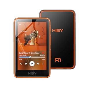 HiBy R1 HiFi MP3 Player with Bluetooth 5.1 Hi-Res Audio Certified DSD 256 Native Tidal Qobuz Player MSEB Tuning 3”Touchscreen 2TB Expanded Memory（Standard）
