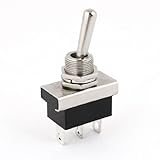 uxcell AC 12V 25A Amps 3 Pins Terminals ON/ON 2 Positions SPDT Toggle Switch KN3D-102