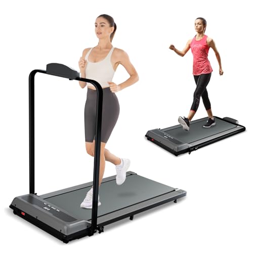HOWHAI Folding Treadmill with Handle, 6.2 MPH, Remote & LED