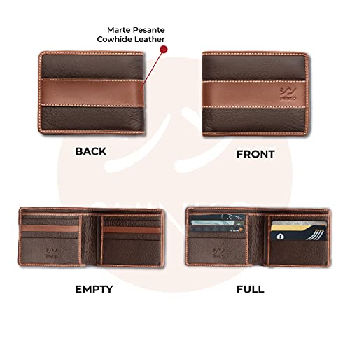 SHINKO Italian Leather Wallet for Men, RFID Blocking, Smooth Leather Card Holder, Bifold Men's Wallet, Safe Card Case, Men's Slim Wallet Versatile and Minimalist Wallet for Men2