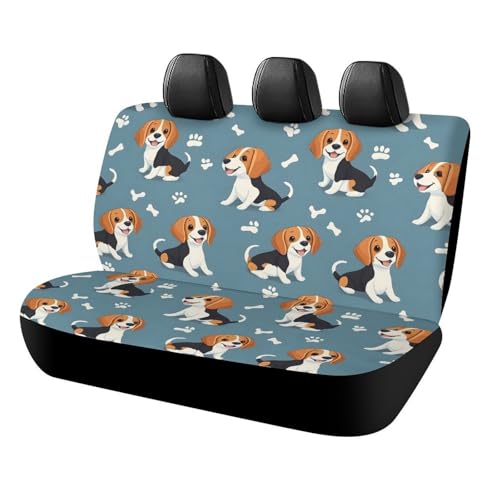 Housse de siège arrière de voiture pour banquette arrière motif chiots