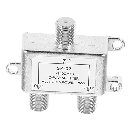 LALAFINA Cable Splitter Signal Distribution for Tv and Dual Output Easy Installation Compatible and Systems