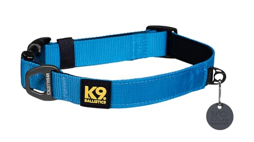 K9 Everyday Dog Collar - Adjustable, Breathable Padding, Durable Nylon Webbing, Fits Large/XL Dogs - Sky Blue