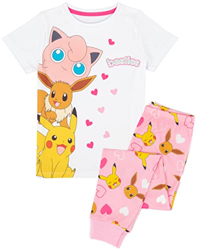 Pokémon Pijama Niñas Niños Mejores Amigas Personaje Camiseta Pantalones PJs Conjunto