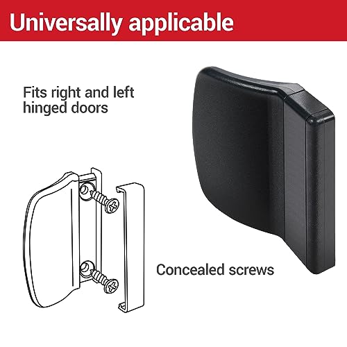 LouMaxx Balcony Door Handle Outside Anthracite for Space-Saving Installation Between Door and Shutter. Patio Door Handle Including Screws - Image 2