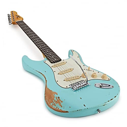 Gear4music LA Legacy Road Worn Guitare électrique – Lagoon Blue - Les Beatles, Paul McCartney, John Lennon, RIngo Starr, George Harrison Gear4music LA Legacy Road Worn Guitare électrique - Lagoon Blue – Image 5