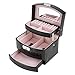 Produktbild Nützliche 3 Schichten Schmuck Halskette Ring Aufbewahrungsbox Fall Lady Geschenk Home Supplies(Black)