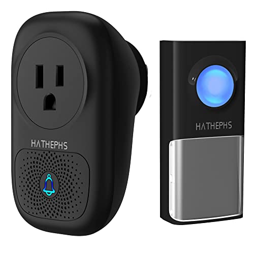 Wireless Doorbell, Hathephs Ip65 Waterproof Door Chime Kit Operating At 1300 Feet With 58 Chimes, 4 Notification Modes & Led Flash, Suitable For Home, Classroom, Office #TOP1