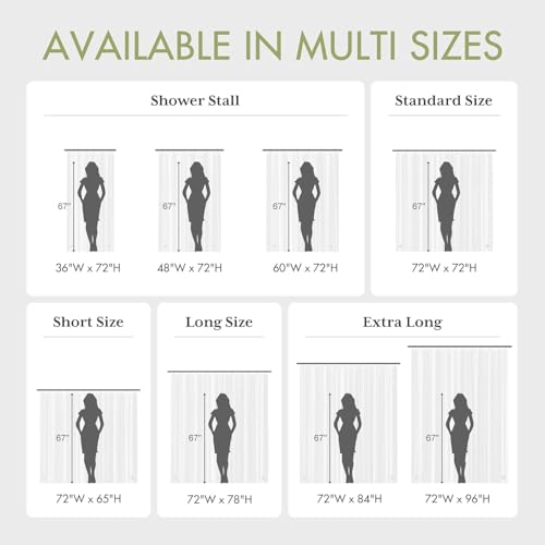 Image of AmazerBath Camper Shower Curtain Liner 60x64, Clear Shower Curtain Liner, Waterproof Plastic Shower Liner, Cute Lightweight PEVA Shower Curtain with 3 Magnets and 10 Rustproof Metal Grommets