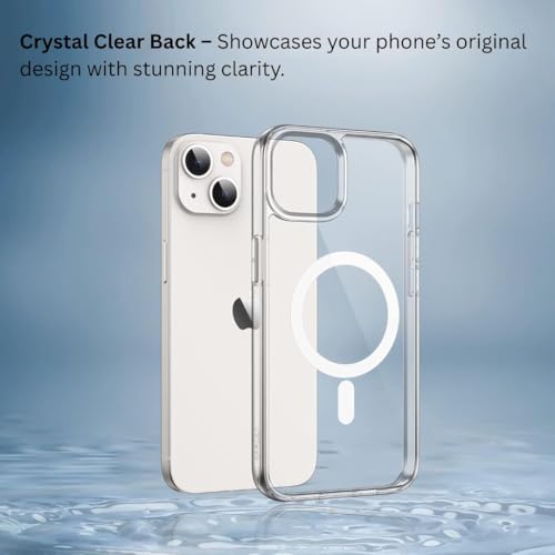 Image of Back Case Cover for iPhone 14 Plus | Mag-Safe Compatible | Camera Protection | Transparent Mobile Phone Case Cover for Apple i Phone 14 Plus | i Phone 14Plus TPU Transparent Back Cover