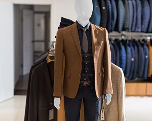 Miniatura 3 de Maniquí masculino de 73 pulgadas de cuerpo completo, forma de maniquí de costura, ajustable, soporte de maniquí realista, cabeza de exhibición,