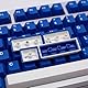 163 Tasten Classic BlauTastenkappen Cherry Profile Doubleshot Keycaps Set Fit für ISO ANSI 95% 75% 65% 60% Mechanische Tastatur Cherry Mx Gateron Switches
