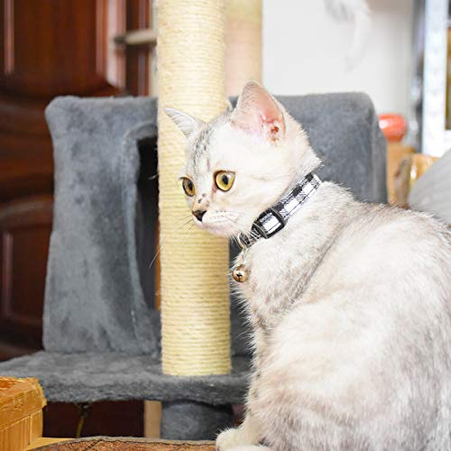 Image of Breakaway cat Collars with Bell, Set of 3, Durable & Safe Cute Kitten Collars Safety Adjustable Kitty Collar for Cat Puppy 7.5-11in (Black,Blue,Orange)