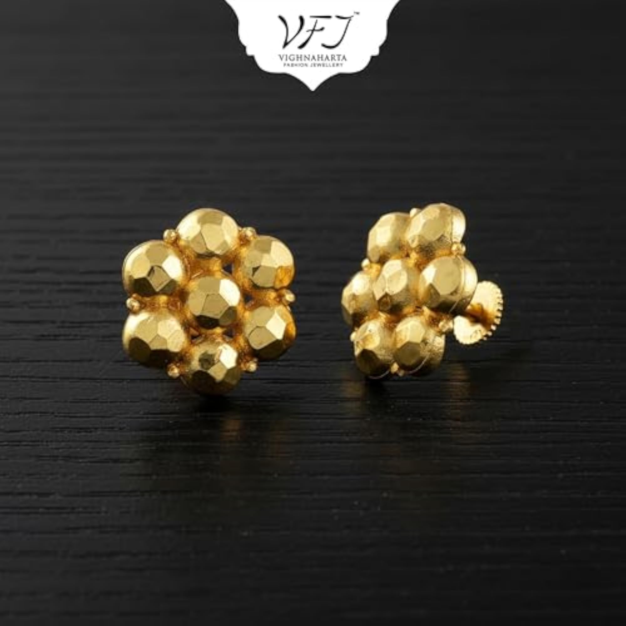 Shimmering Bejeweled Stud Earrings for Women and Girls