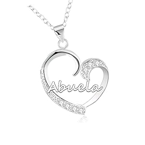 GUOYU Collare Abuela Regalo Abuela Mujer,Regalo dia de la Madre,Regalo Original Abuela Regalo de Cumpleaños Colgante Plateado