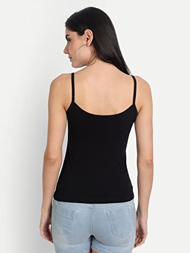 Image of Aimly Women's Regular Fit Cotton Camisole Slip Spaghetti | Combo Pack of 2