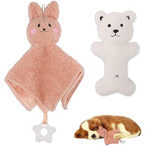 D King 2 Pack Easter Stuffed Dog Toys, no Squeaker Puppy Toys,Plush Dog Birthday Toy for Small Medium Dogs (Rabbit) Cover