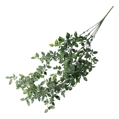 Fastigeaty Plantas colgantes artificiales, follaje de hiedra falsa, decoración de vid de plástico para pared interior, escritorio de oficina y fondo de boda, vegetación de bajo mantenimiento