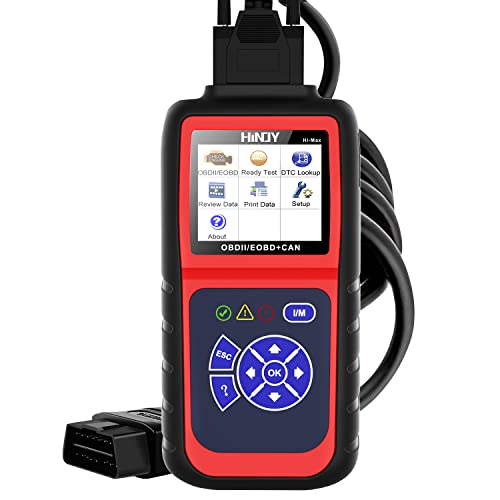 HINOY Hi-Max OBD2 Scanner, Enhanced Universal Car Engine Fault Code Reader & Live Data CAN Diagnostic Scan Tool for All OBD II Protocol Cars Since 1996