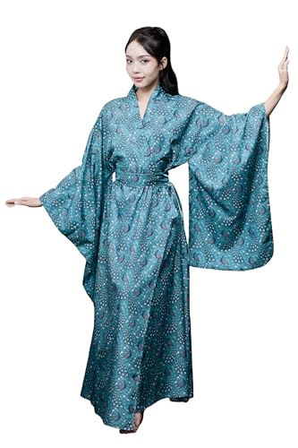 Image of Na'Rak Women's Kimono Robe, Full-Wrap Yukata Style Long Soft Loungewear Luxury Dressing Gown