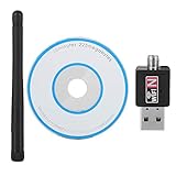 cuifati scheda di rete usb, ricetrasmettitore di segnale dongle adattatore wifi, scheda di rete usb2.0 wireless 300 mbps, adattatore di rete wireless usb 2.0 con antenna 5dbi, per pc/desktop/laptop