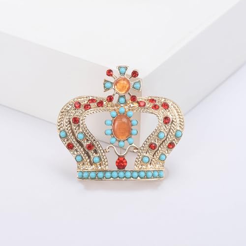 Image of Rhinestone Brooch Pin for Women Elegant Crystal Flower Bouquet Brooches Lapel Pin Wedding Party Dress Accessories for Wife Mom Birthday Gifts