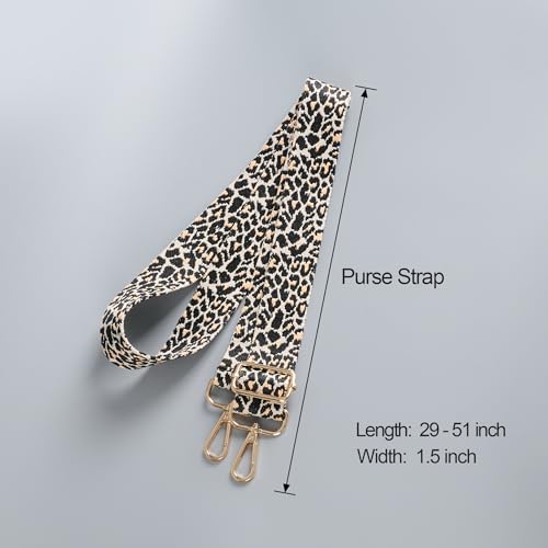 Image of chushui Leopard Print Purse Strap for Women,Adjustable Crossbody Bag Strap