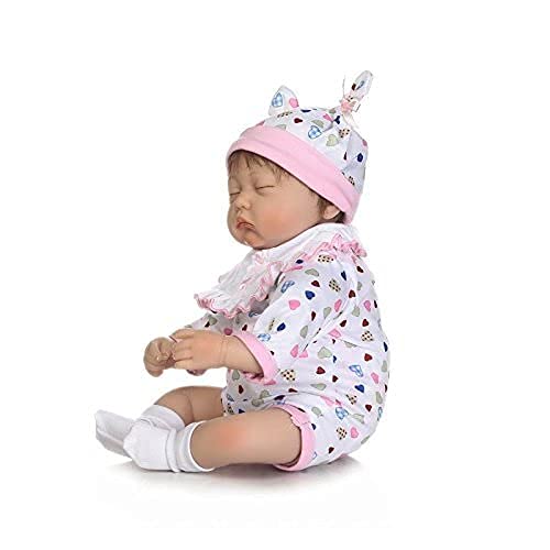iCradle Reborn Baby-Puppen, 42 cm, weiches Silikon, realistisch, lebensecht, wie neugeborene Babys, sieht echt aus, schlafendes Mädchen, Kleinkinder, Weihnachtsgeschenk, mit Magnetschnuller – Bild 4