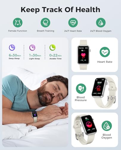 Image of Smart Watch Fitness Tracker, Bluetooth Call, Health Monitor for Men Women | 114 Sport Modes, 24 /7 Heart Rate Monitor, Blood Pressure /Spo2 / Sleep Tracker, IP67 Water-resistant, Calorie Step Counter