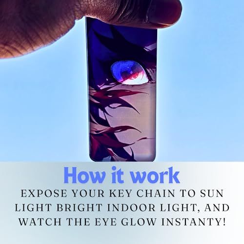 Image of Anime Acrylic Glowing Eyes Keychain | Luminous Eye Glow Key Ring | Premium Otaku Accessory for Bags, Bikes, Cars, Backpacks & Keys