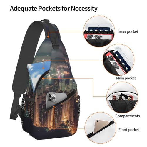 Bolso Cross Chest para Hombre Mochila Diagonal de Hombro miniatura 4