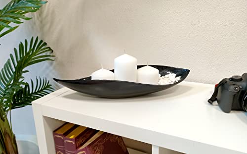 FENGQQKJ Dekoschale Oval - 2-teilige Schlüssel- & Schmuckschale In Schwarz