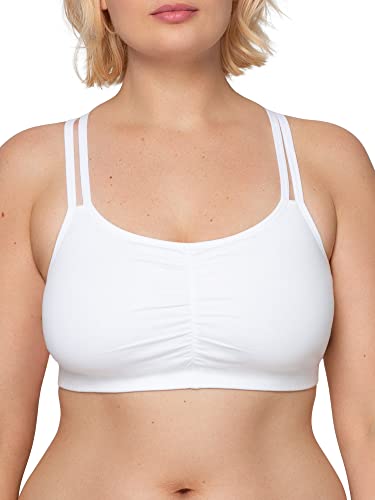 Image of Fruit of the Loom Women's Spaghetti Strap Cotton Sports Bra - All-Day Comfort & Easy Movement