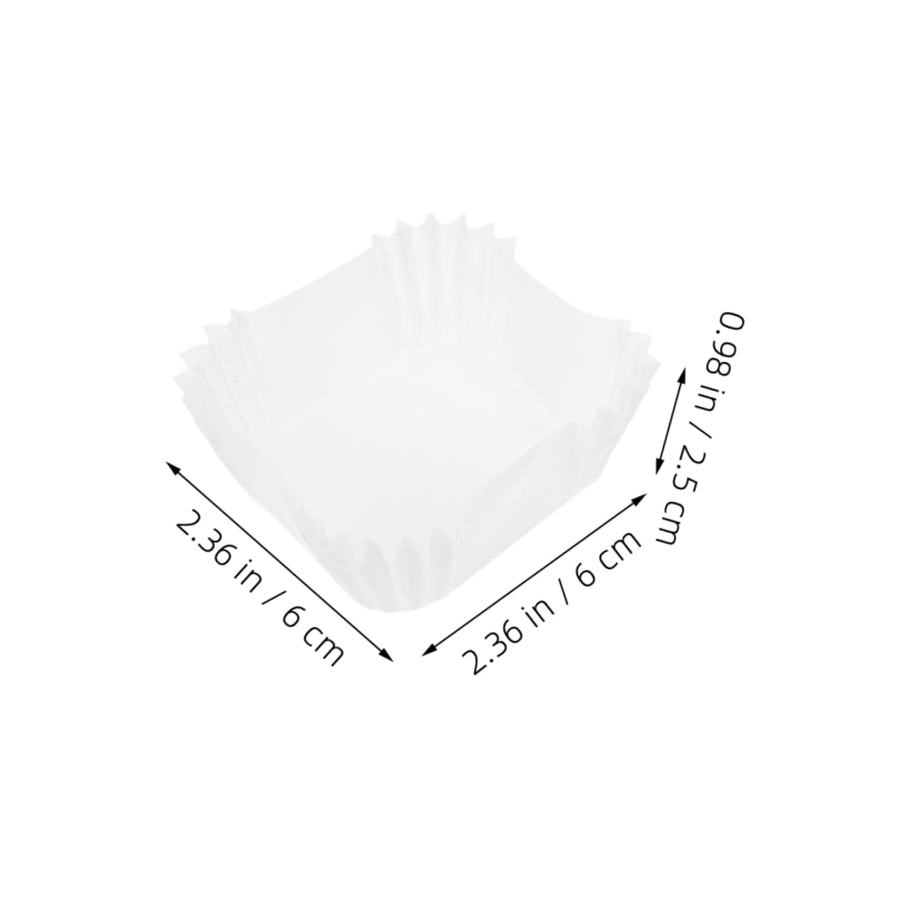 IMIKEYA 2000pezzi Pirottini di Carta per Muffin e Cupcake Quadrati Piccoli per Dolci Feste e Occasioni Speciali Facili da Usare e Smaltire