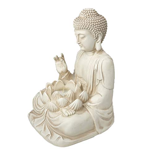 Bella Haus Design 10344 Buddha Tealight Candle Holder Statue – 8.5 Inch Tall Polyresin thumb #6