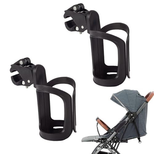 Pram Cup Holder – 2pcs Universal Stroller Cup Holder, 360°