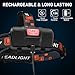 crazybrace Rechargeable Led Headlamp 2Pack, 99000 Lumen Super Bright Head Lamp with 3 Modes & 90° Adjustable, Brightest Headlamp 30H Long Runtime, Powerful Waterproof Headlamps for Adults Camping