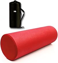 HOMEGALLEY Foam Roller for Exercise and Deep Tissue Massage Roller, Gym Exercise Roller, Workout Foam Roller for Knee Exercise and Pain Relief, Myofascial Release Roller for Back pain - 30 Cm Red