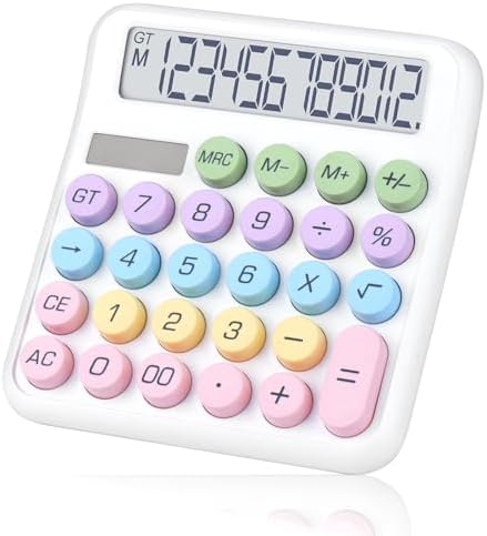 Amazon.com : Desktop Calculator 12 Digit,Dual Solar Power and Battery ...