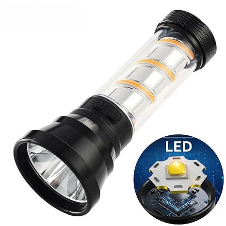 BUDWILL High-Intensity LED Flashlight: USB Rechargeable Multifunction Torch and Emergency Light – Perfect for Outdoor and Emergency Situations (Multicolor)-image-44