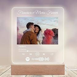 Stileitaliano Geschenk zum Valentinstag personalisierte LED-Lampe Spotify Song Geschenke für Sie und Ihn Freun