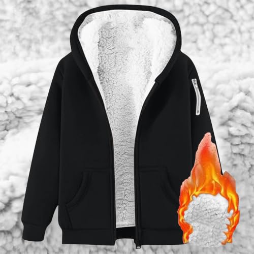 Men's Fleece Jacket Hoodie Sherpa Lined Zip Up Winter Warm Thick Coat - image 3