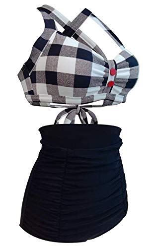 Women's Floral Halter High Waist Bikini Swimsuit Floral Printing Bathing Suits 2 Pieces3