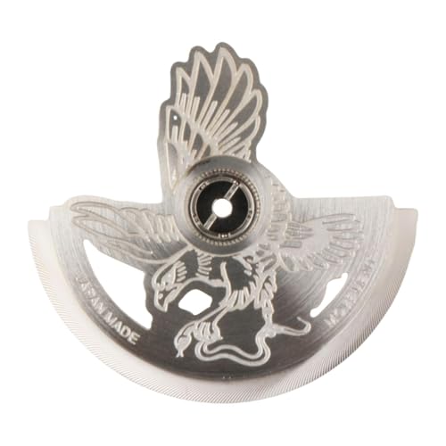 Hellery Uhrwerk Rotor Schwungmasse Automatischer Rotor Ersetzen für NH34 NH35 6R35, Silbrig