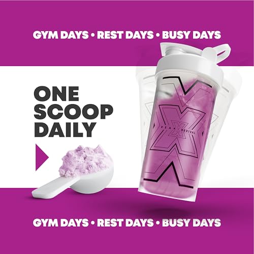 Image of Peak Revival-X Creatine Monohydrate Powder + Electrolyte Hydration Salt Powder, Grape - Gluten-Free, Vegan, Non-GMO Supplement, 5000mg (5g) Per Serving, 30 Servings, 315g Per Container