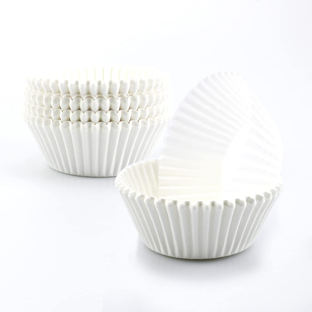 Cupcake Liners White,GOLF Standard Size White Cupcake Liners Wrappers Baking Cups ,Greaseproof Paper Muffin Liners for Desserts &amp; Candies
